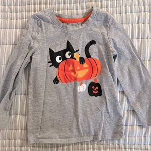 Cat and Jack Halloween cat and pumpkin tshirt 2T